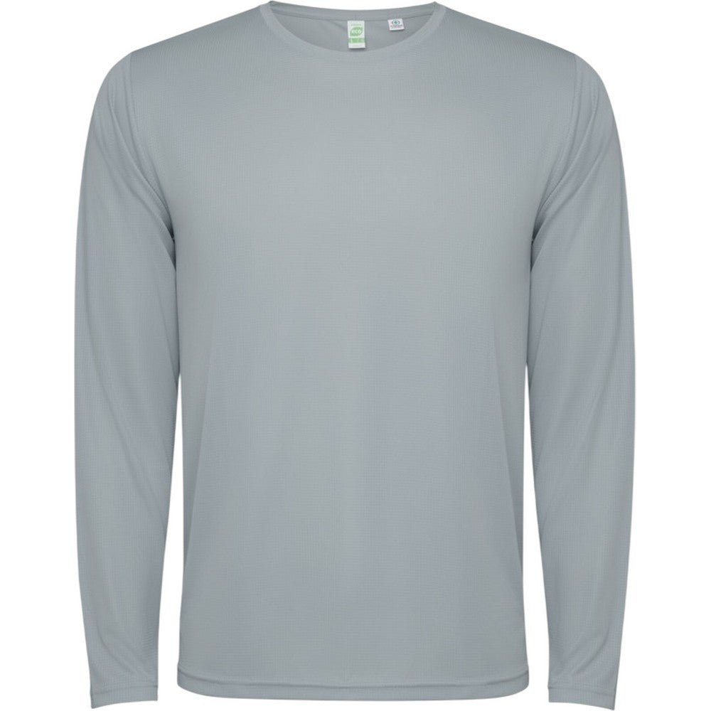 Grey - Front - Roly Unisex Adult Estoril Long-Sleeved T-Shirt