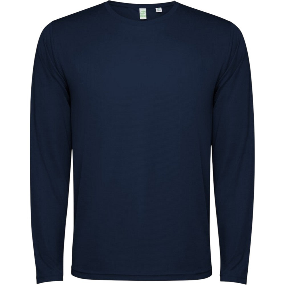 Navy Blue - Front - Roly Unisex Adult Estoril Long-Sleeved T-Shirt