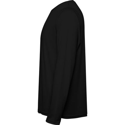 Solid Black - Lifestyle - Roly Unisex Adult Estoril Long-Sleeved T-Shirt