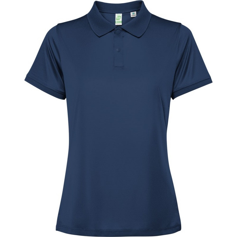 Navy Blue - Front - Roly Womens-Ladies Tormo Short-Sleeved Polo Shirt
