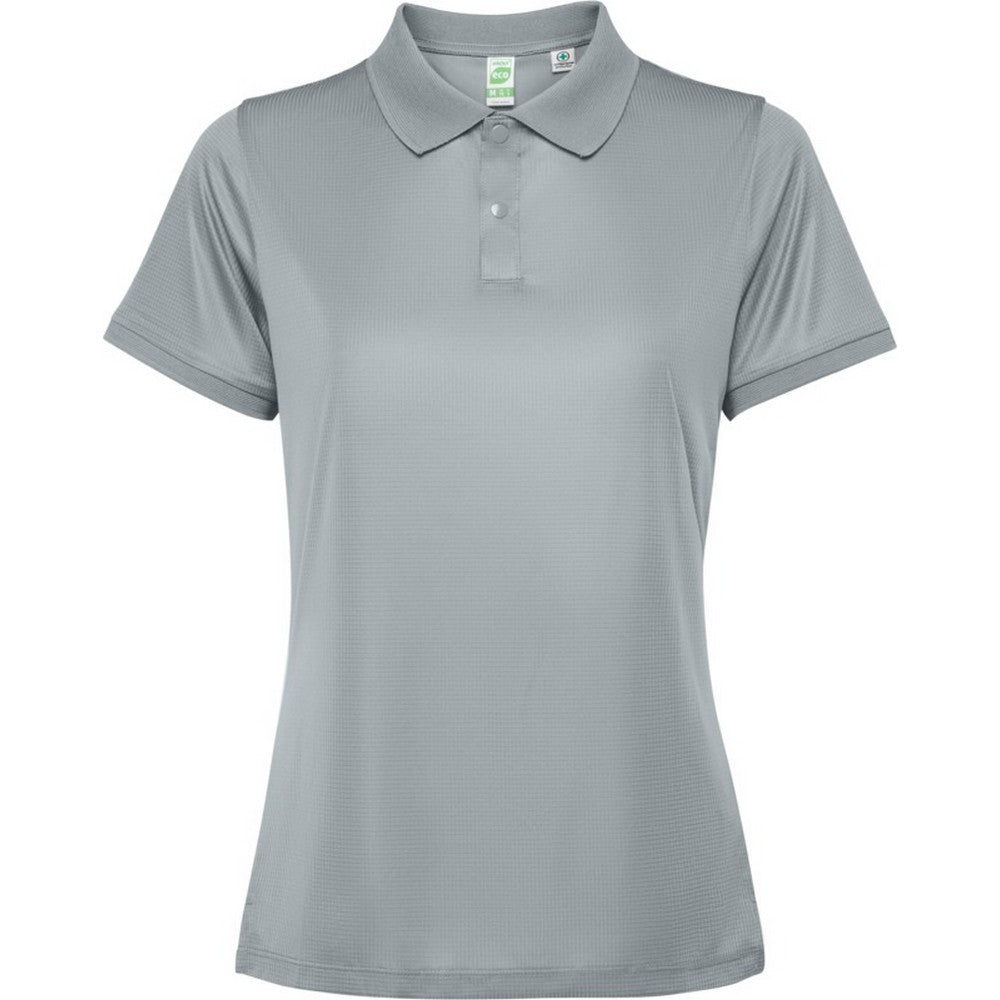 Grey - Front - Roly Womens-Ladies Tormo Short-Sleeved Polo Shirt