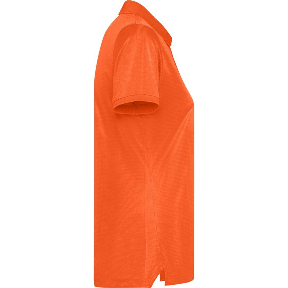 Fire Orange - Side - Roly Womens-Ladies Tormo Short-Sleeved Polo Shirt
