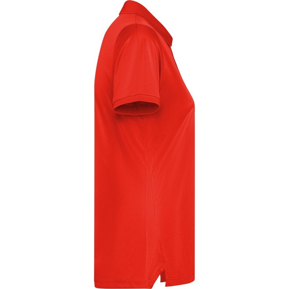 Red - Side - Roly Womens-Ladies Tormo Short-Sleeved Polo Shirt