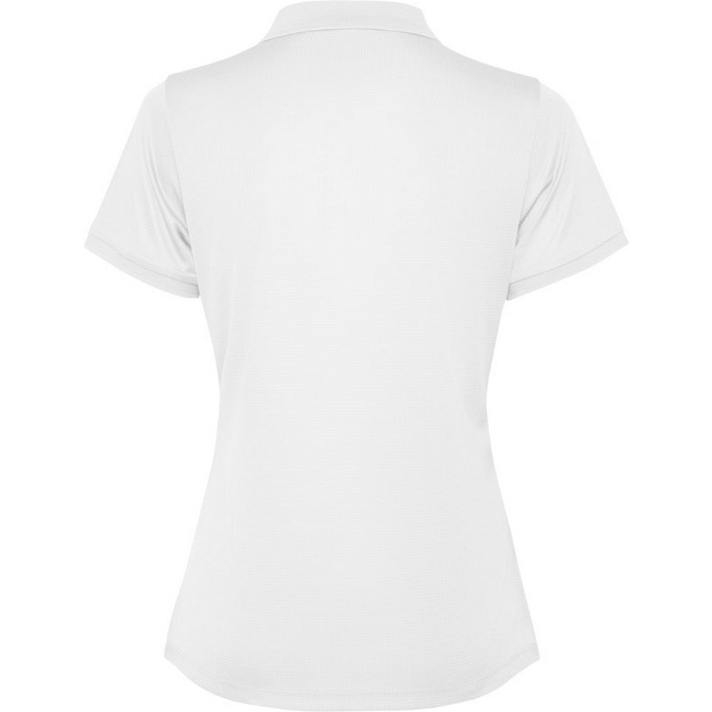 White - Back - Roly Womens-Ladies Tormo Short-Sleeved Polo Shirt