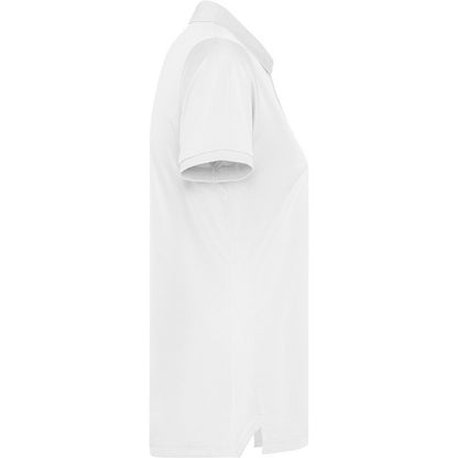 White - Side - Roly Womens-Ladies Tormo Short-Sleeved Polo Shirt