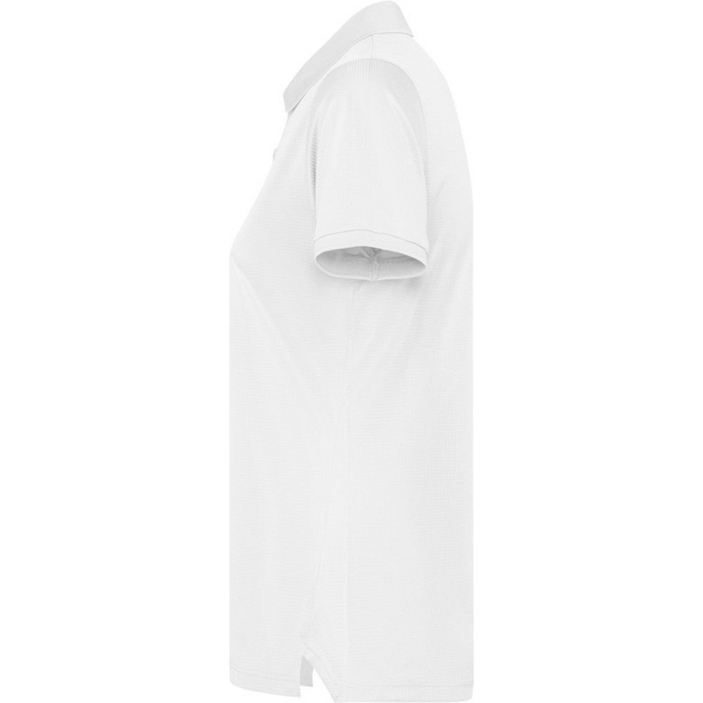 White - Lifestyle - Roly Womens-Ladies Tormo Short-Sleeved Polo Shirt
