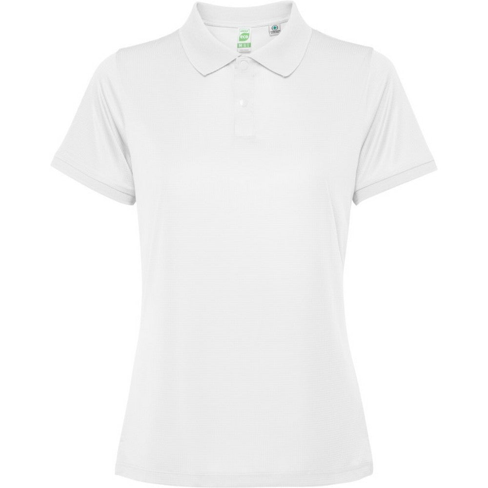 White - Front - Roly Womens-Ladies Tormo Short-Sleeved Polo Shirt