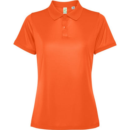 Fire Orange - Front - Roly Womens-Ladies Tormo Short-Sleeved Polo Shirt