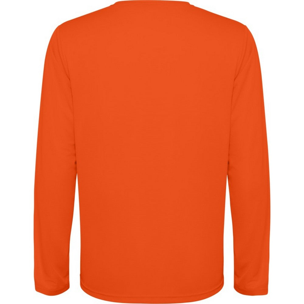 Fire Orange - Back - Roly Childrens-Kids Estoril Long-Sleeved T-Shirt