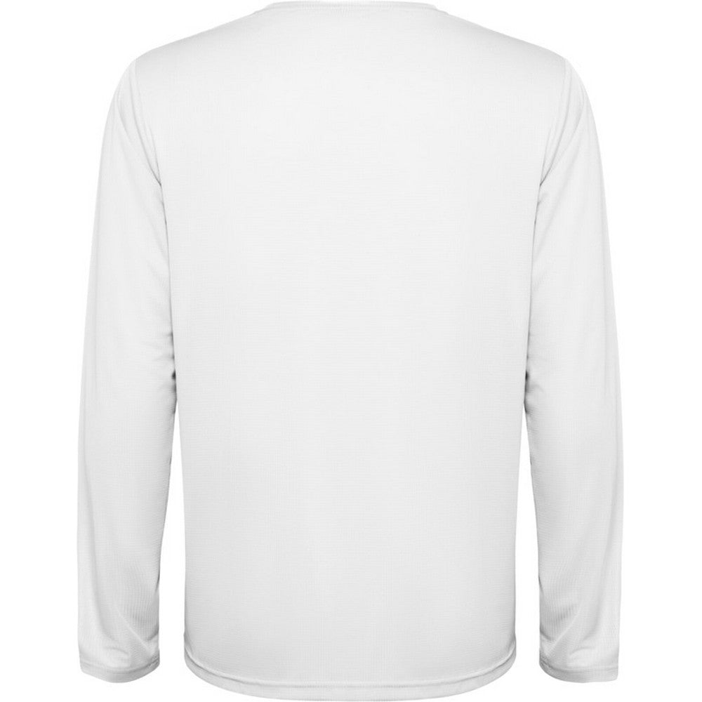 White - Back - Roly Childrens-Kids Estoril Long-Sleeved T-Shirt