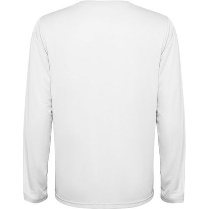 White - Back - Roly Childrens-Kids Estoril Long-Sleeved T-Shirt