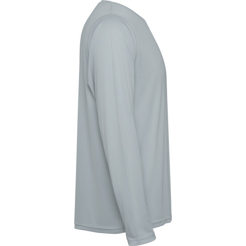 Grey - Side - Roly Childrens-Kids Estoril Long-Sleeved T-Shirt