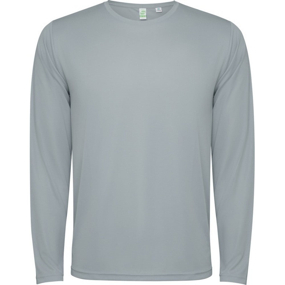 Grey - Front - Roly Childrens-Kids Estoril Long-Sleeved T-Shirt
