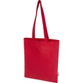 Red - Front - Floso Madras Recycled Cotton 7L Tote Bag