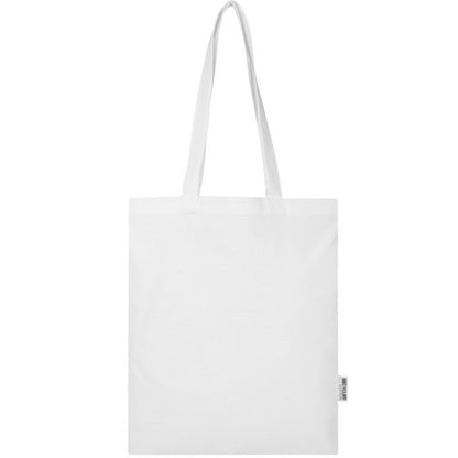 White - Side - Floso Madras Recycled Cotton 7L Tote Bag