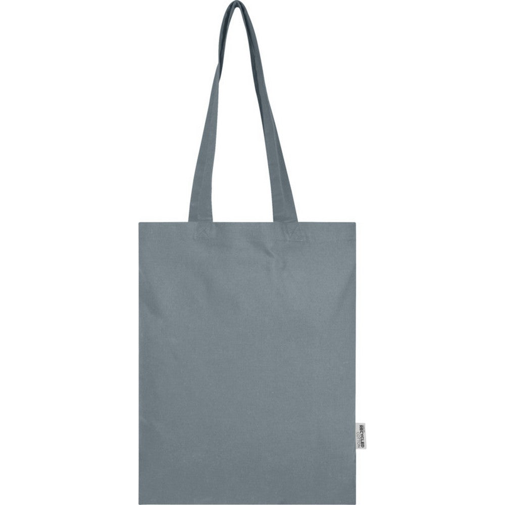 Grey - Side - Floso Madras Recycled Cotton 7L Tote Bag