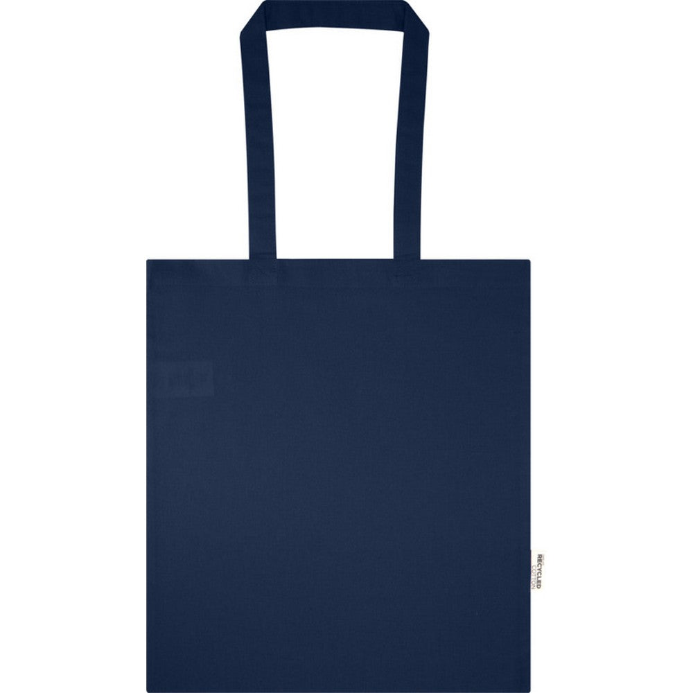 Navy - Back - Floso Madras Recycled Cotton 7L Tote Bag