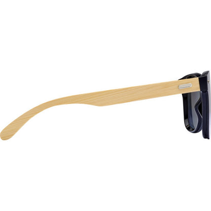 Silver - Back - Floso Unisex Adult Tan Bamboo Sunglasses