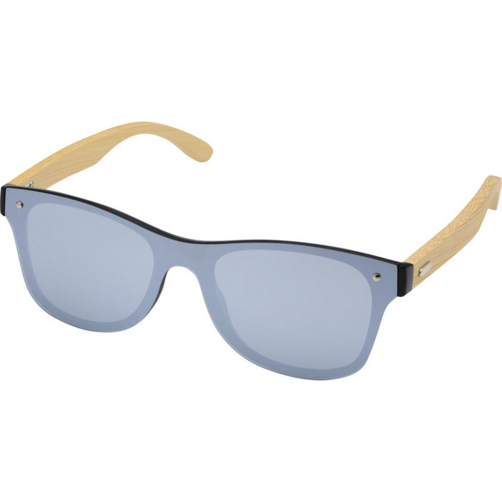 Silver - Pack Shot - Floso Unisex Adult Tan Bamboo Sunglasses