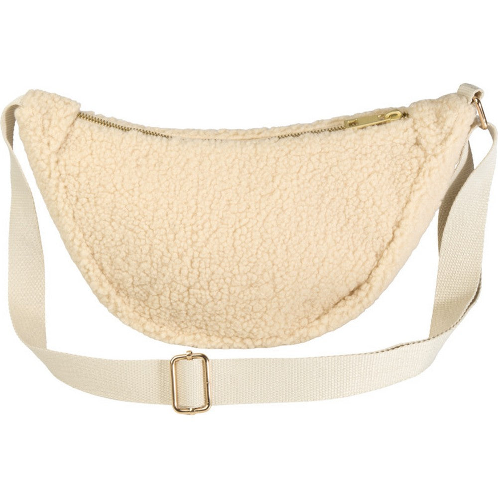Natural - Back - Floso Bear Sherpa Recycled 3L Crossbody Bag