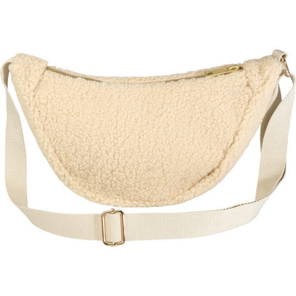 Natural - Back - Floso Bear Sherpa Recycled 3L Crossbody Bag