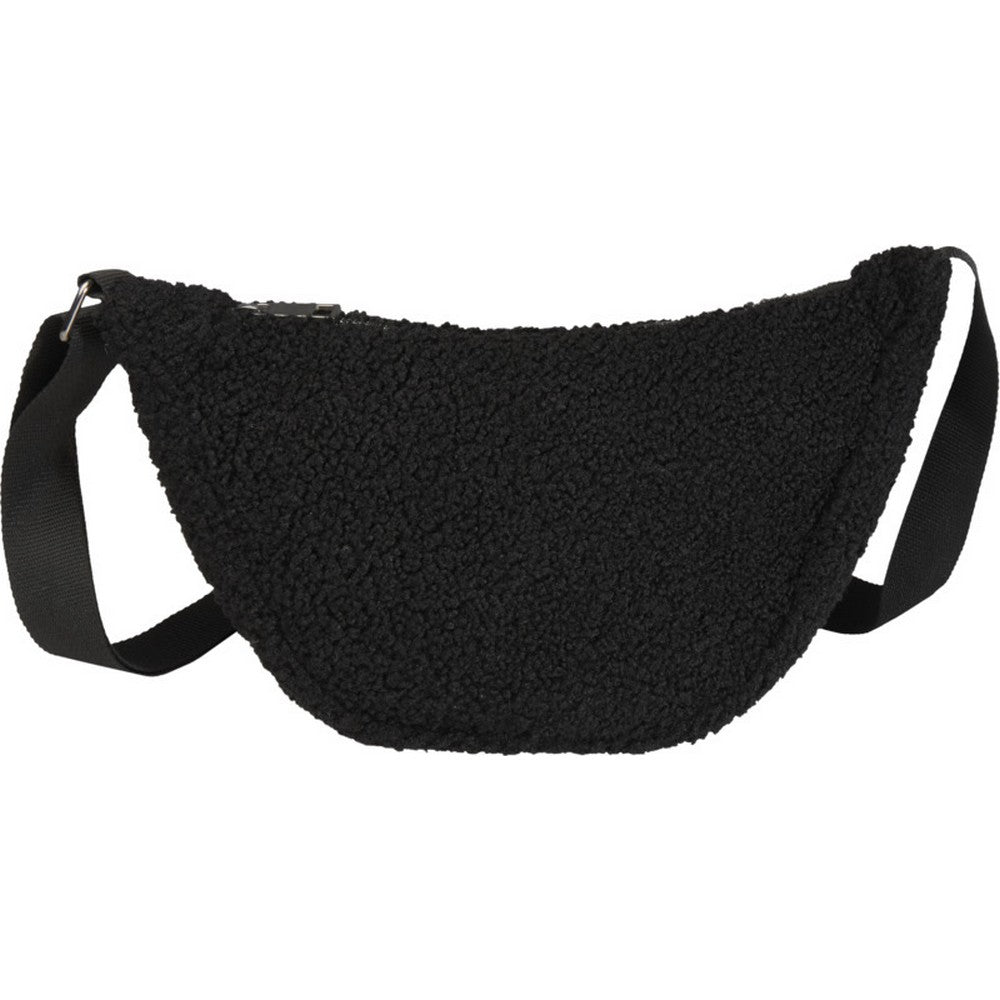 Solid Black - Front - Floso Bear Sherpa Recycled 3L Crossbody Bag