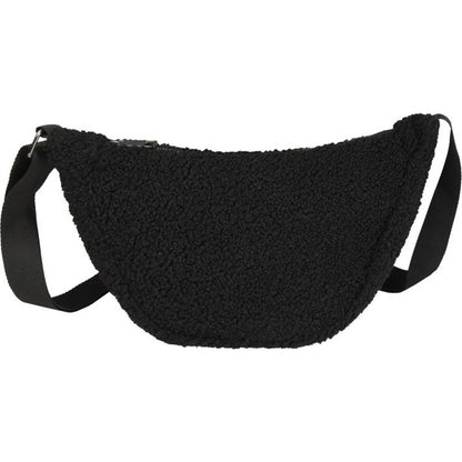 Solid Black - Front - Floso Bear Sherpa Recycled 3L Crossbody Bag