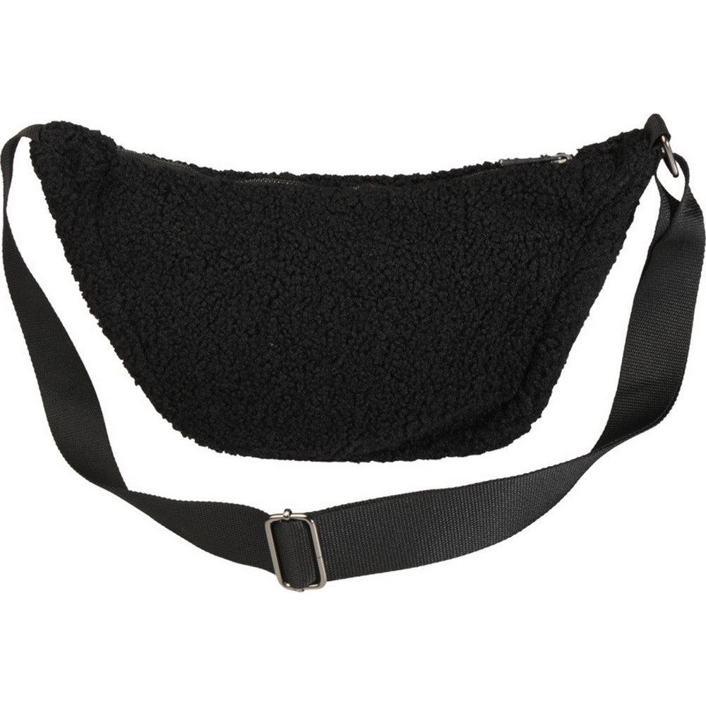 Solid Black - Back - Floso Bear Sherpa Recycled 3L Crossbody Bag