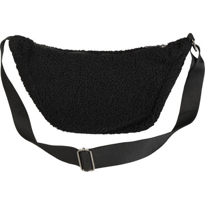 Solid Black - Back - Floso Bear Sherpa Recycled 3L Crossbody Bag