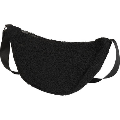 Solid Black - Side - Floso Bear Sherpa Recycled 3L Crossbody Bag
