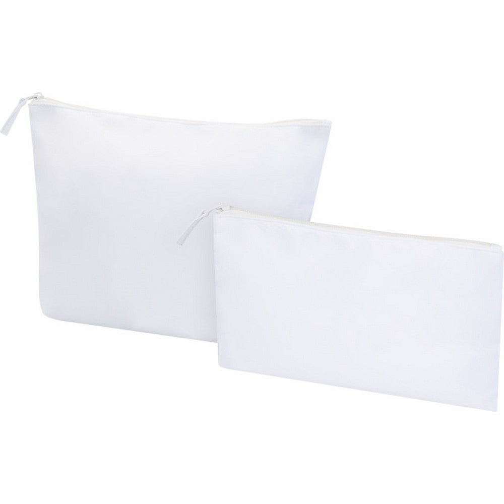 White - Front - Floso Swift Recycled Toiletry Bag (Pack of 2)