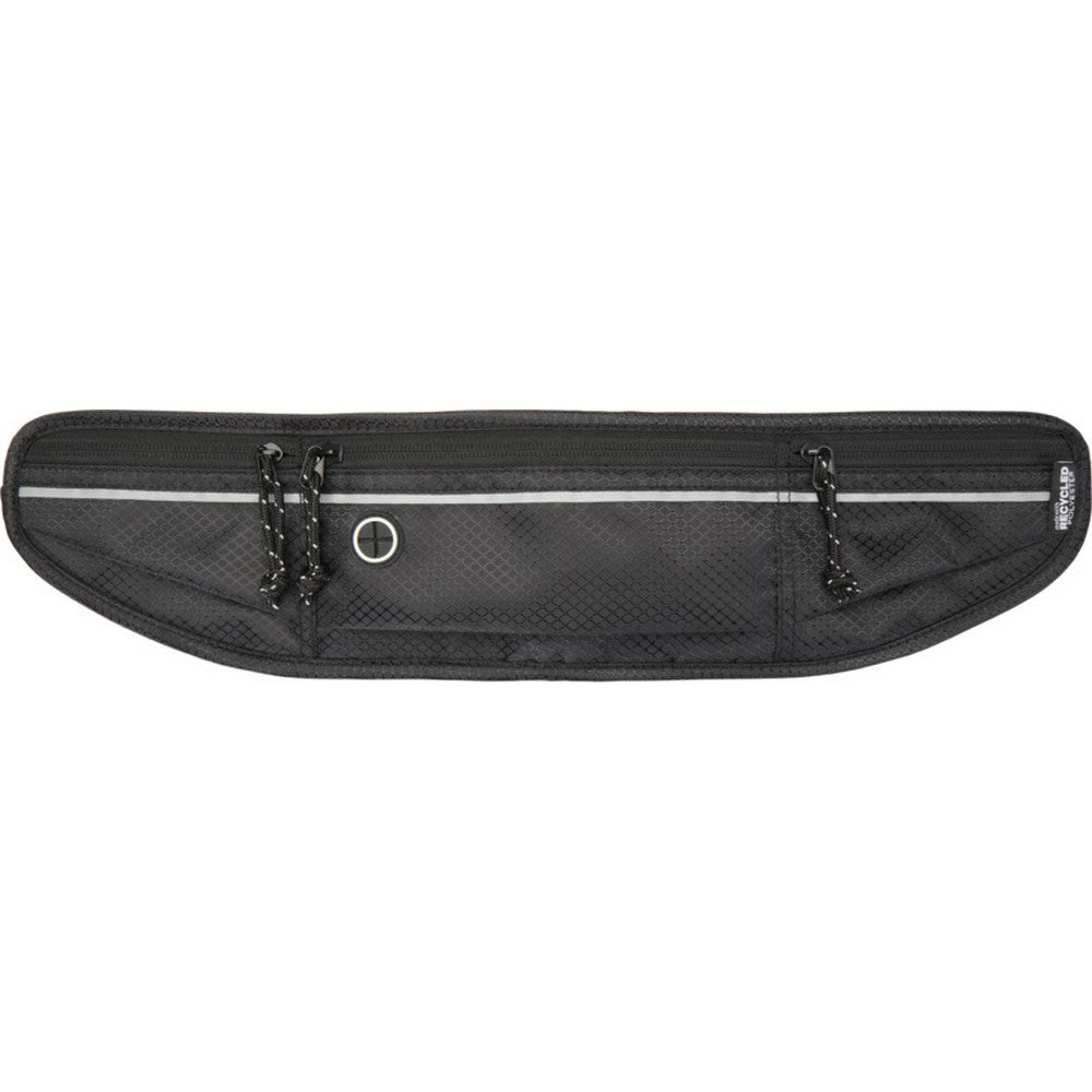 Solid Black - Front - Floso Nomad Recycled Running Waist Bag