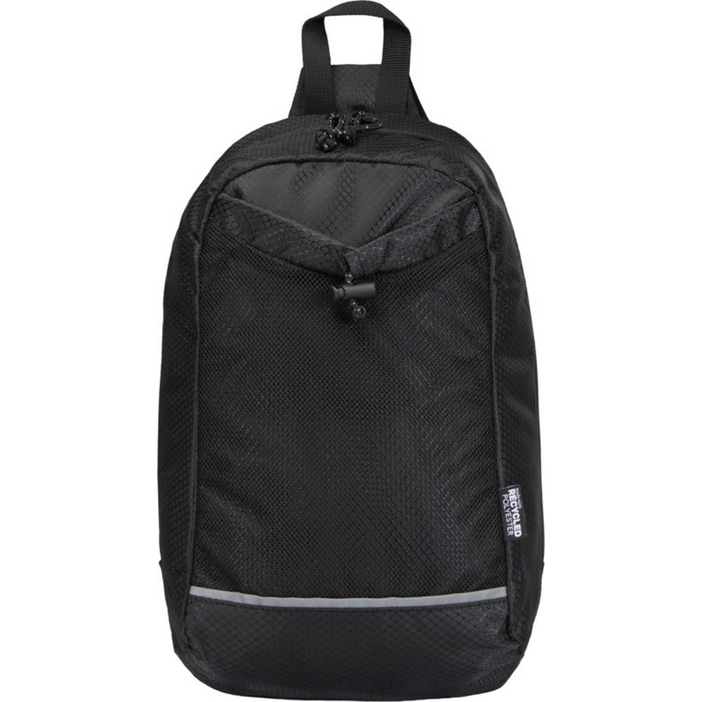 Solid Black - Front - Floso Nomad Recycled Cross Body 6L Hydration Pack