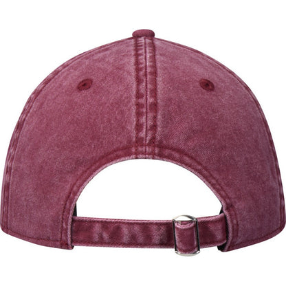 Burgundy - Back - Elevate NXT Grafton Washed 6 Panel Baseball Cap