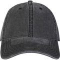 Solid Black - Front - Elevate NXT Grafton Washed 6 Panel Baseball Cap