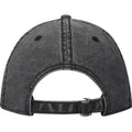 Solid Black - Back - Elevate NXT Grafton Washed 6 Panel Baseball Cap