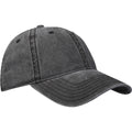 Solid Black - Side - Elevate NXT Grafton Washed 6 Panel Baseball Cap