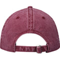 Burgundy - Back - Elevate NXT Grafton Washed 6 Panel Baseball Cap