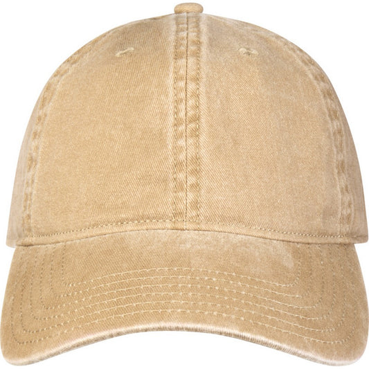 Oatmeal - Front - Elevate NXT Grafton Washed 6 Panel Baseball Cap
