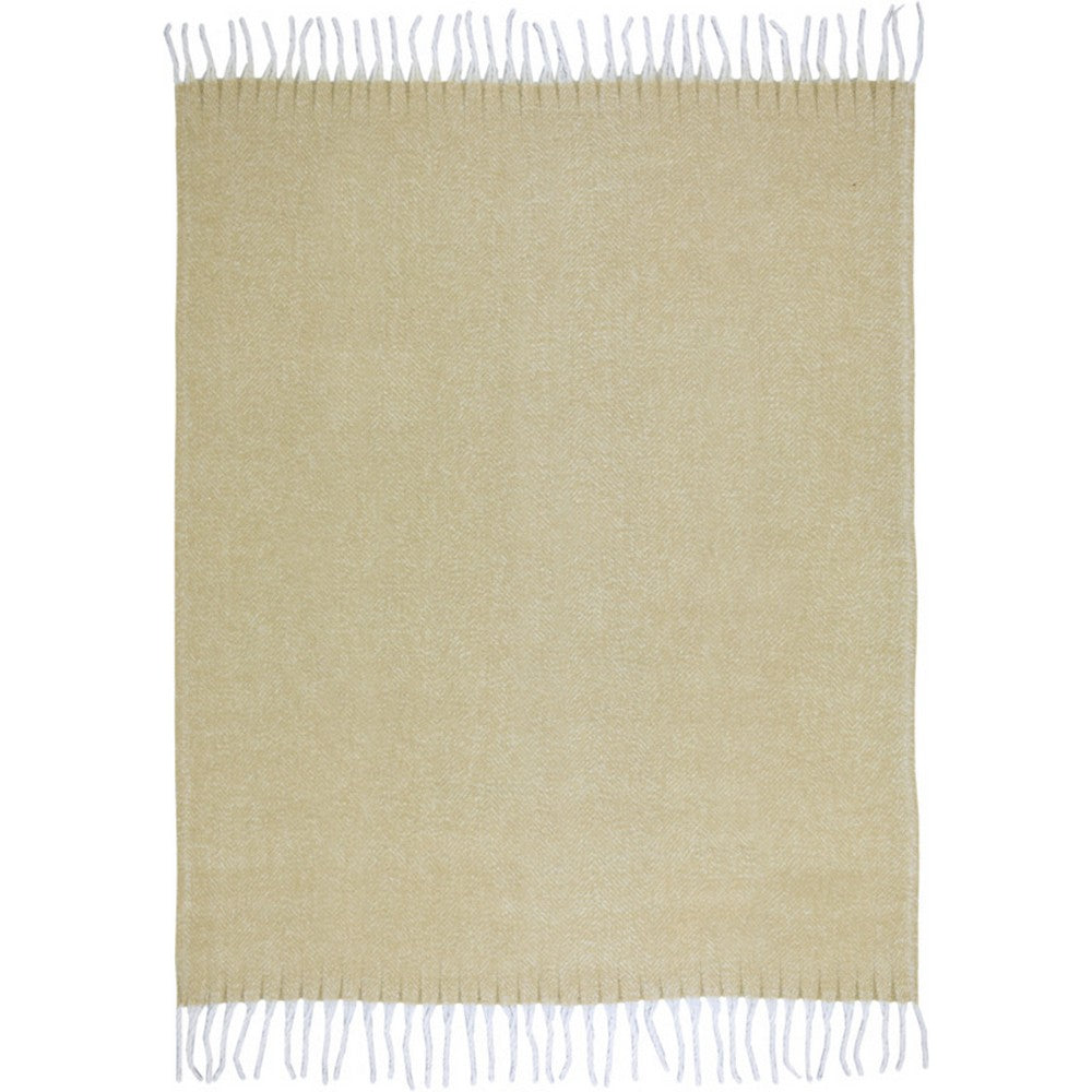 Beige - Back - Floso Dolly Recycled Polyester Recycled Blanket