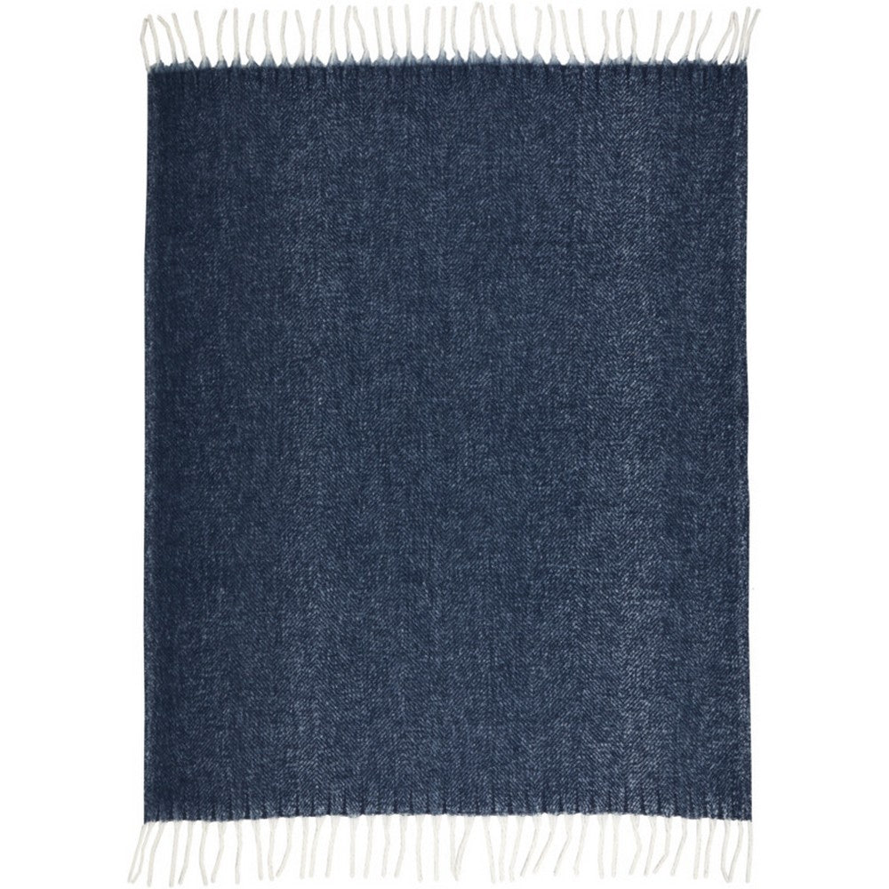 Dark Blue - Back - Floso Dolly Recycled Polyester Recycled Blanket
