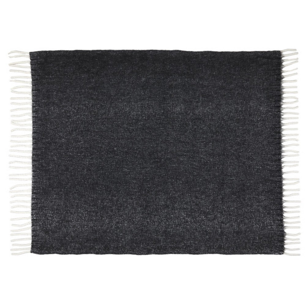 Solid Black - Front - Floso Dolly Recycled Polyester Recycled Blanket