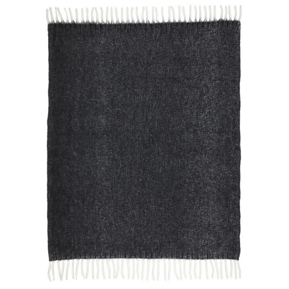 Solid Black - Back - Floso Dolly Recycled Polyester Recycled Blanket