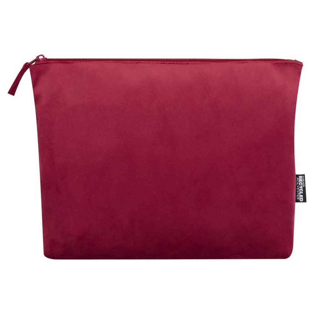 Burgundy - Back - Floso Swift Velvet Recycled Toiletry Bag (Pack of 2)