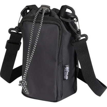 Solid Black - Side - Floso Recycled Polyester 2L Bottle Bag