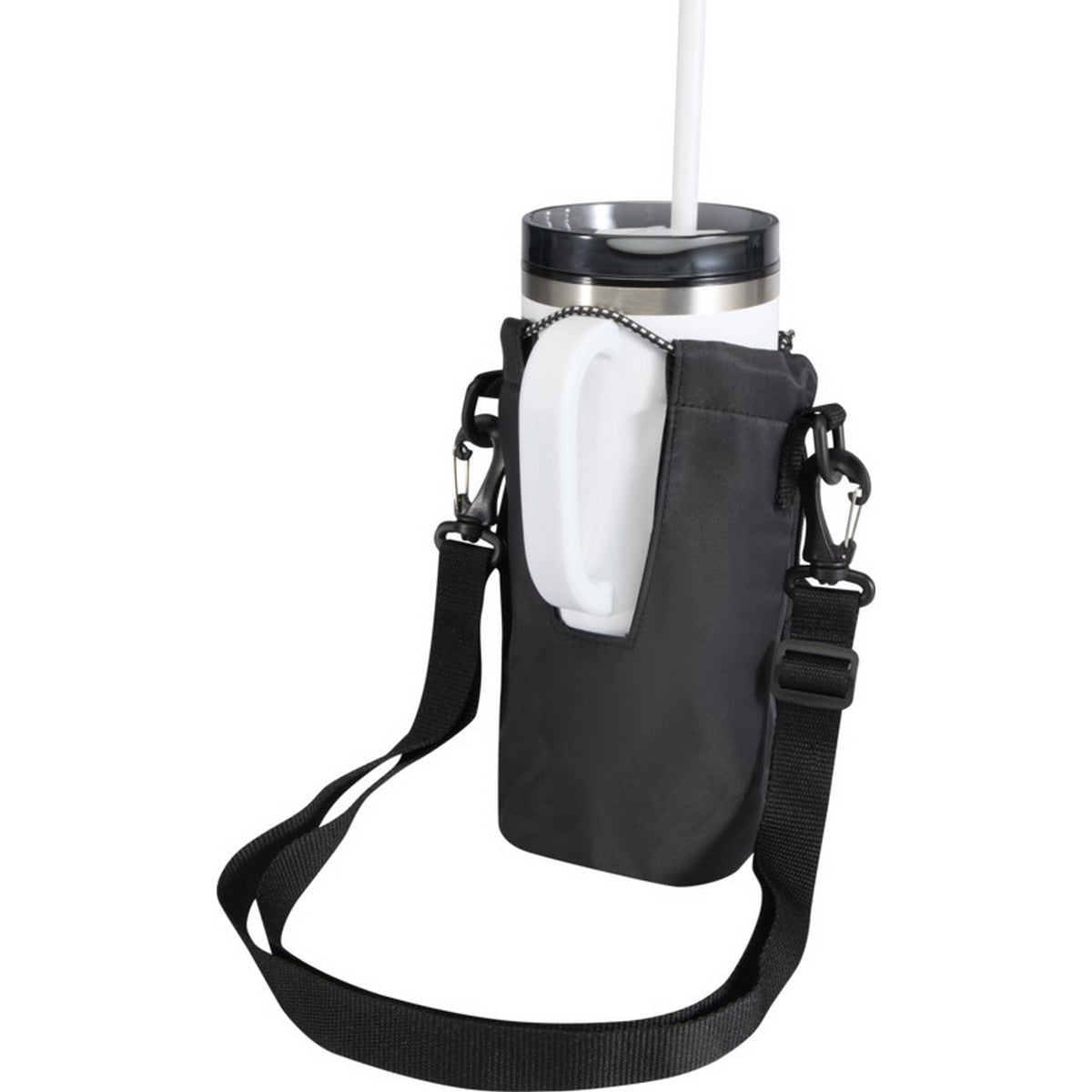 Solid Black - Pack Shot - Floso Recycled Polyester 2L Bottle Bag