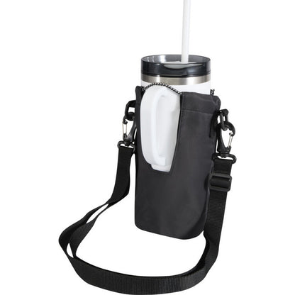 Solid Black - Pack Shot - Floso Recycled Polyester 2L Bottle Bag