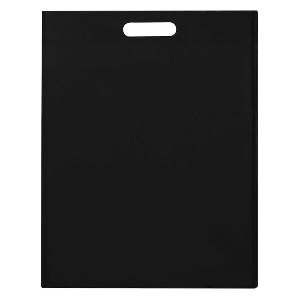 Solid Black - Front - Floso EcoSeal Non-Woven Recycled 5L Tote Bag