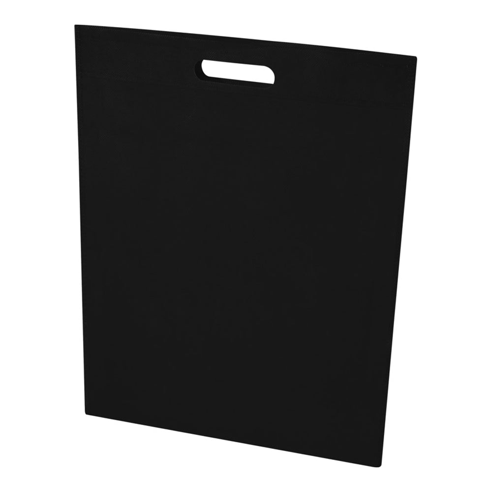 Solid Black - Side - Floso EcoSeal Non-Woven Recycled 5L Tote Bag