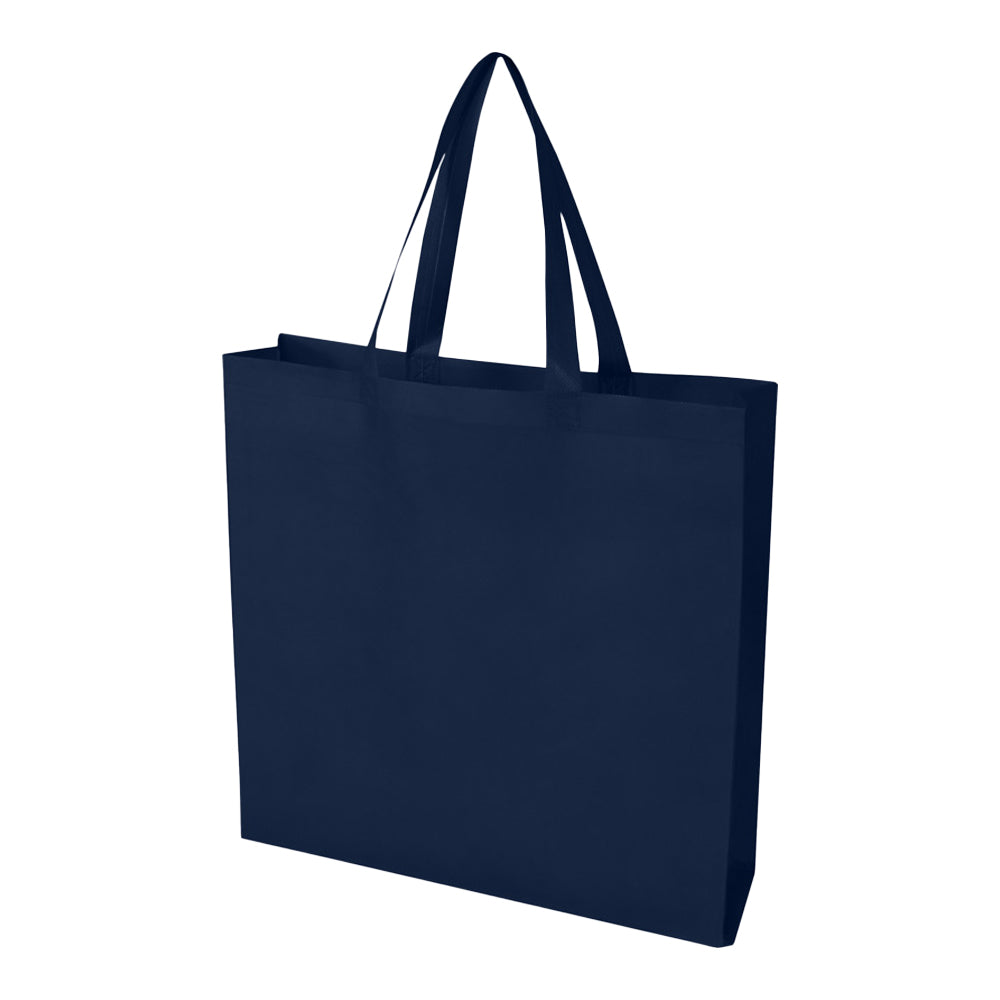 Navy - Front - Floso EcoSeal Non-Woven Gusseted 12L Tote Bag